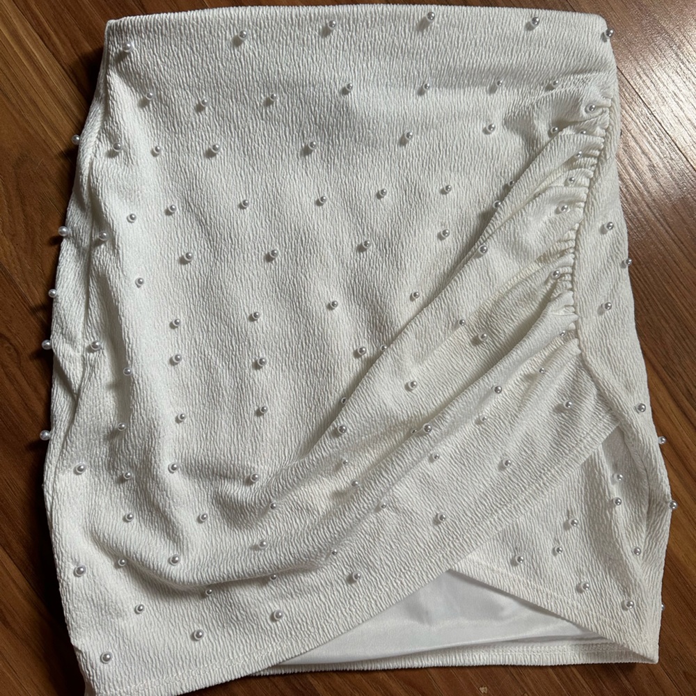 Pearl mini skirt- perfect for bridal showers or bachelorette parties!